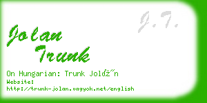 jolan trunk business card